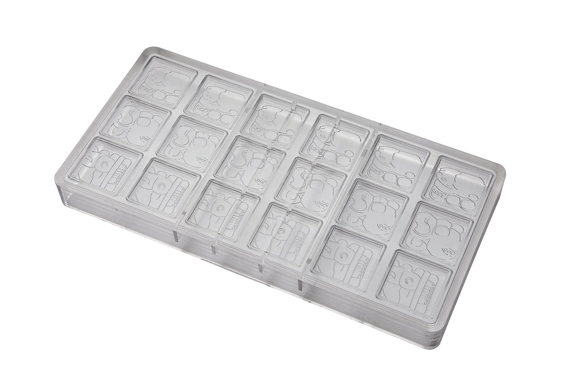 CF0208 - Chocolat Form - Napolitain Glifi Polycarbonate Mould