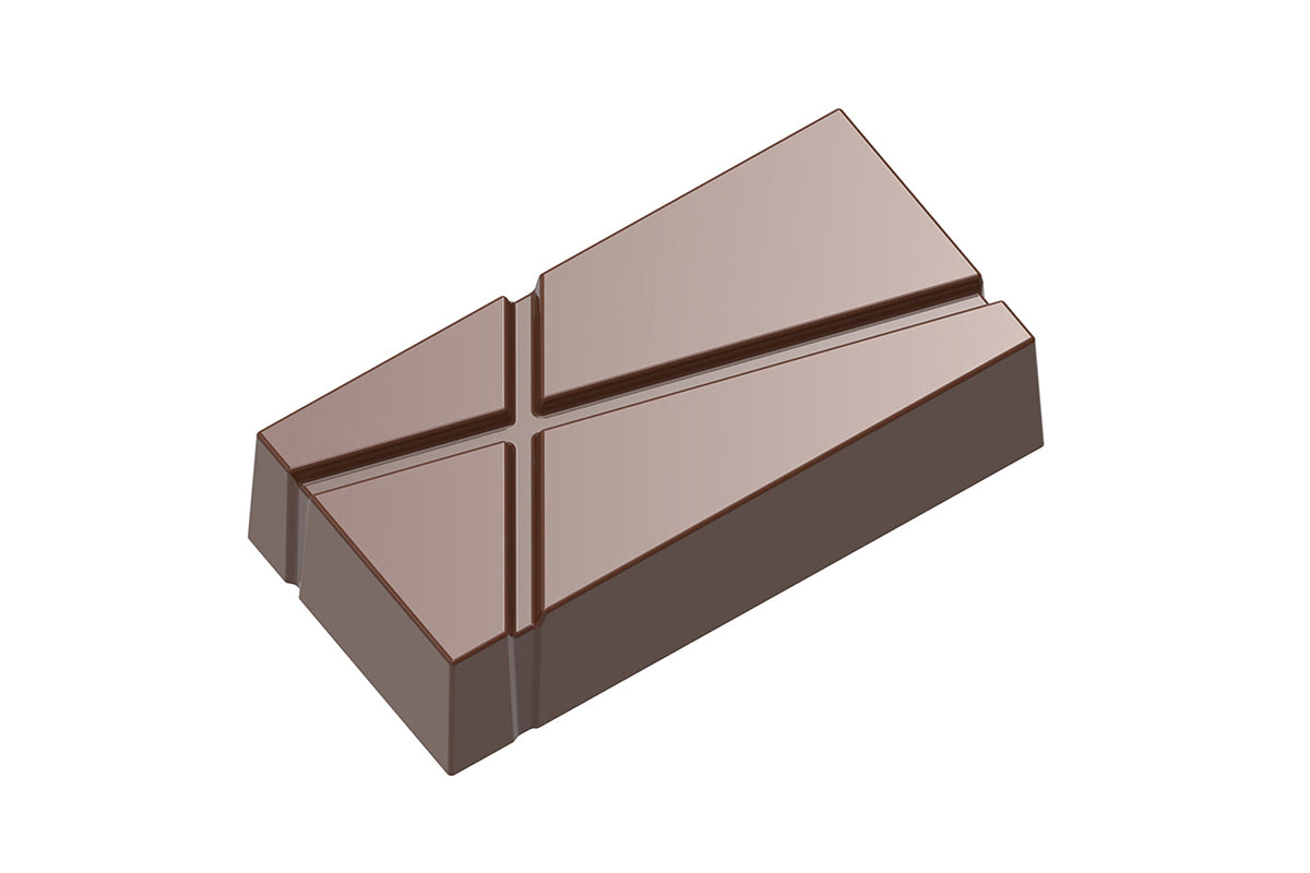 CF0242 - Chocolat Form - Rectangle With Stripes Polycarbonate Mould