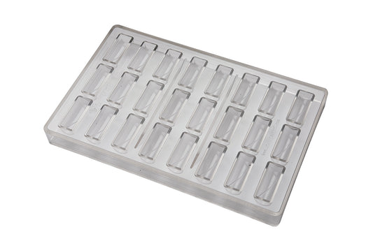 CF0408 - Chocolat Form - Rectangle Waving Line Polycarbonate Mould