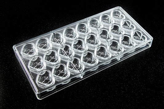 CF0605 - Chocolat Form - Chocolate Praline Hearts Polycarbonate Mould