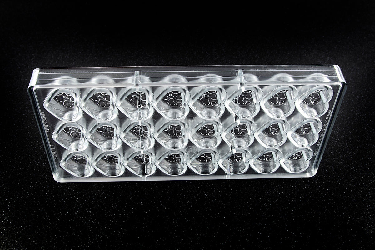 CF0605 - Chocolat Form - Chocolate Praline Hearts Polycarbonate Mould
