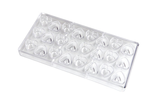 CF0607 - Chocolat Form - Chocolate Pair Of Hearts Polycarbonate Mould