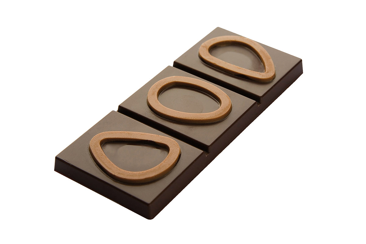 CF0802 - Chocolat Form - Tablet 50 g Cocoa Beans Polycarbonate Mould