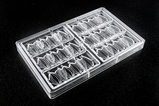 CF0805 - Chocolat Form - Cocoa Bean Tablet 50 g Polycarbonate Mould