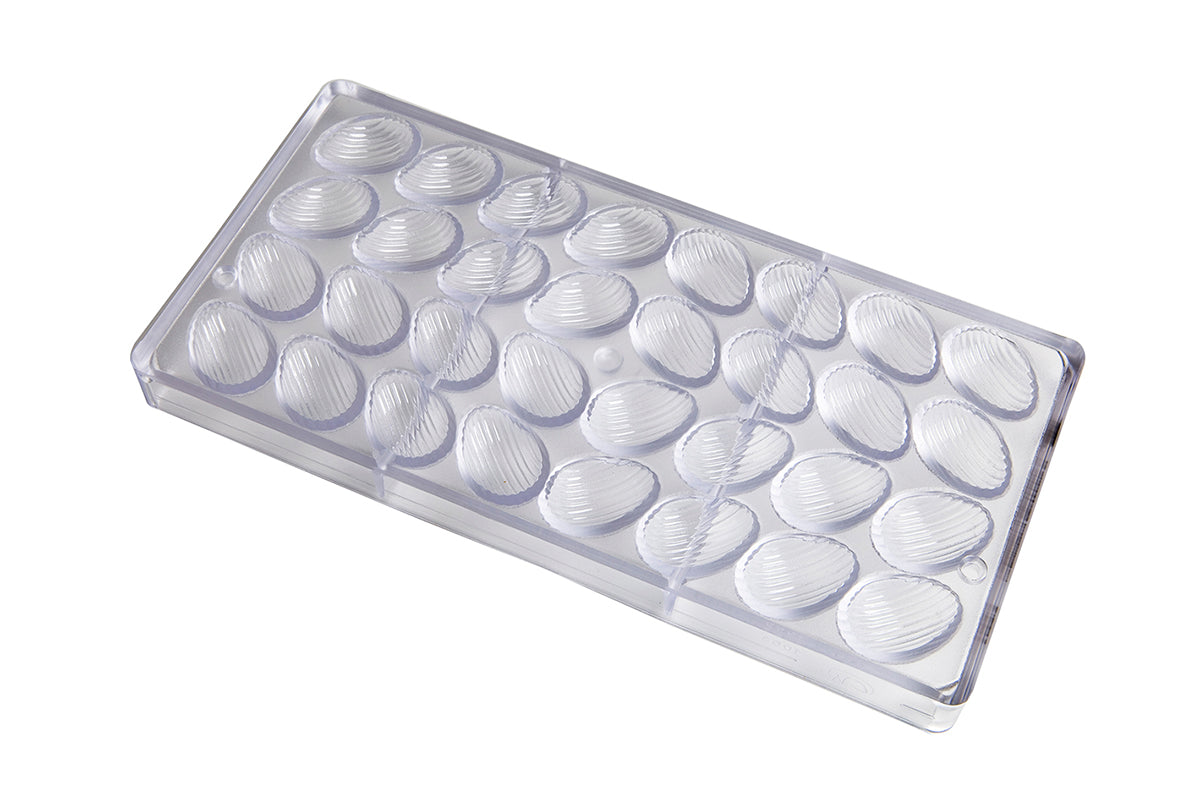 CW1053 - Chocolate World - Egg Striped 32 mm Polycarbonate Mould