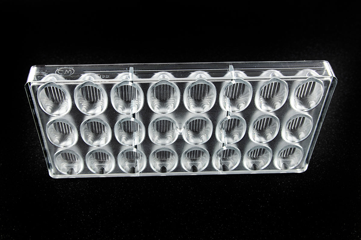 CW1135 - Chocolate World - Chocolate Oval Rib Polycarbonate Mould
