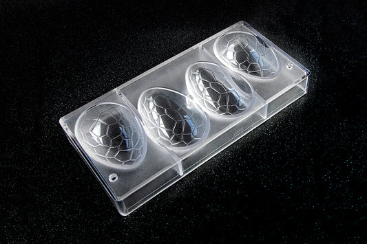CW1164 - Chocolate World - 96 mm Kroko Easter Egg Polycarbonate Mould
