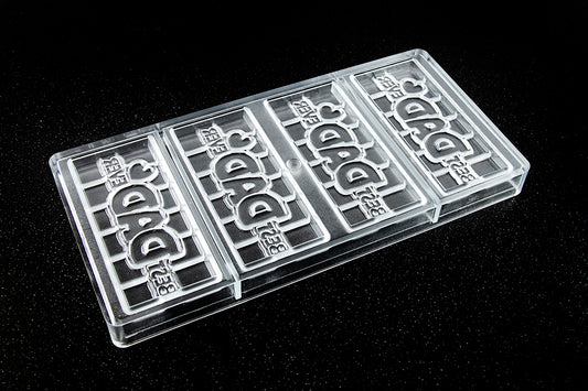 CW12017 - Chocolate World - "Best Dad Ever" Tablet Polycarbonate Mould