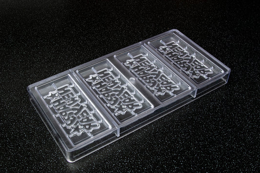 CW12026 - Chocolate World - "Happy New Year" Tablet Polycarbonate Mould