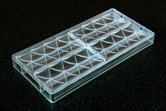CW12042 - Chocolate World - Convex Triangles Tablet Polycarbonate Mould