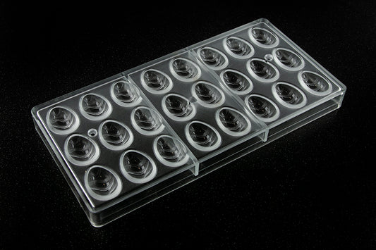 CW12090 - Chocolate World - Egg With Wave Pattern Polycarbonate Mould