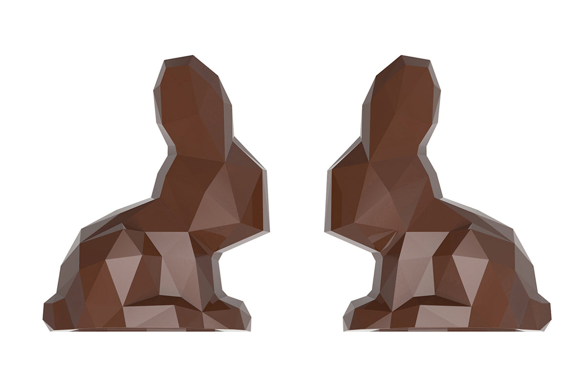 CW12102 - Chocolate World - Sitting Rabbit Origami Polycarbonate Mould