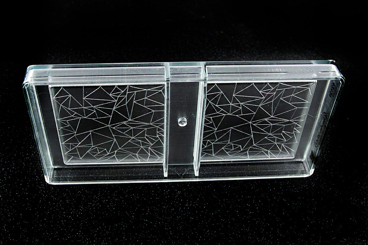 CW12121 - Chocolate World - Square Tablet With Cracks Polycarbonate Mould