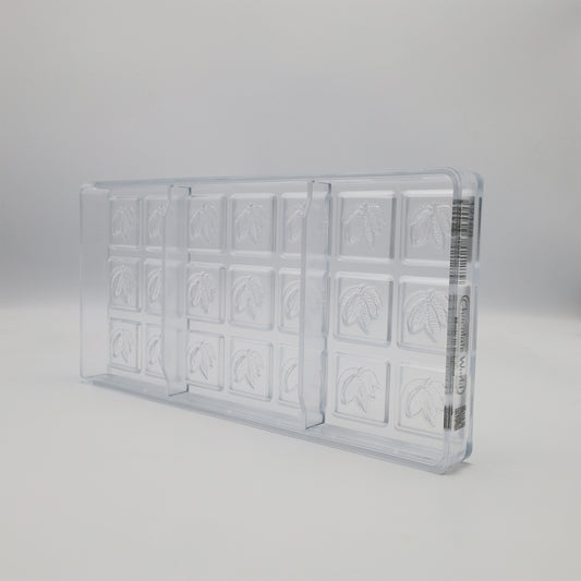 CW12168 - Chocolate World - Caraque Cocoa Bean Polycarbonate Mould