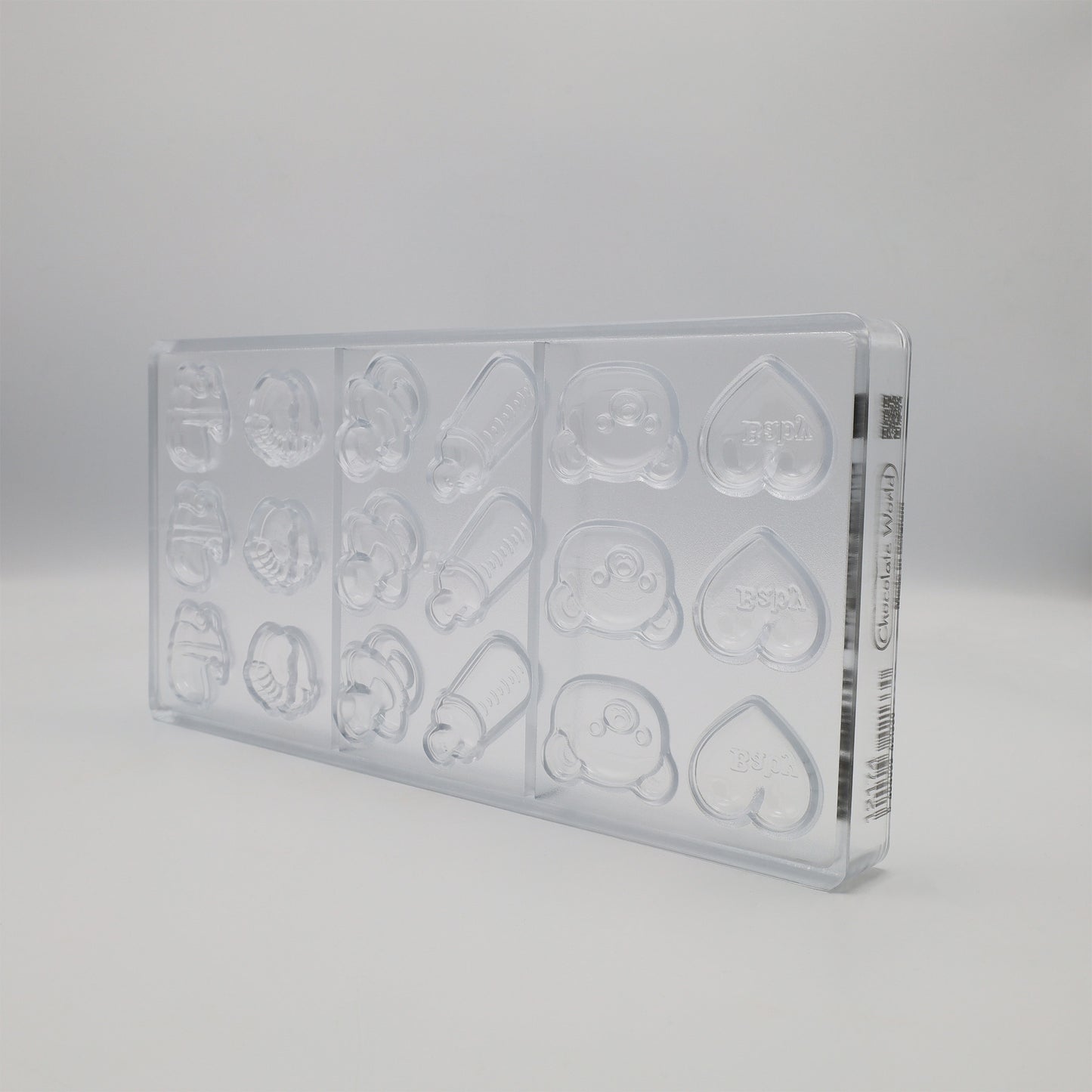 CW12174 - Chocolate World - Caraque Baby Shower 6 Fig. Polycarbonate Mould