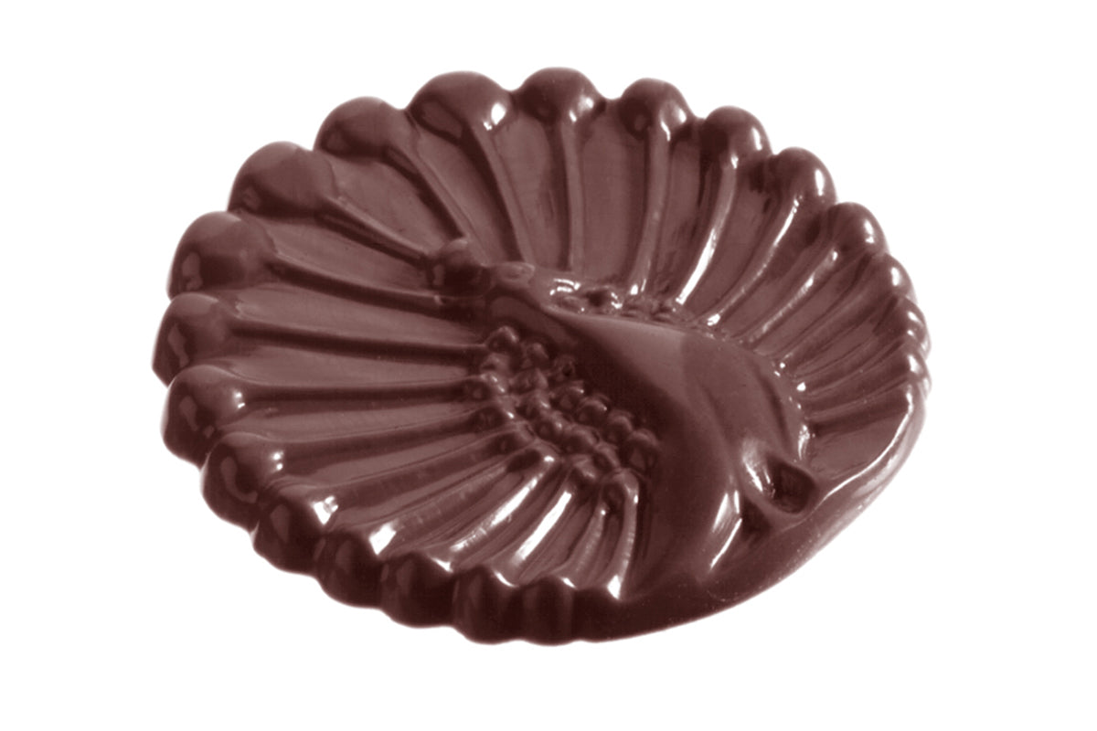 CW1237 - Chocolate World - Peacock Caraque Polycarbonate Mould