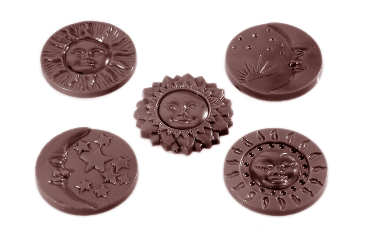 CW1415 - Chocolate World - Moon Caraques 5 Figures Polycarbonate Mould