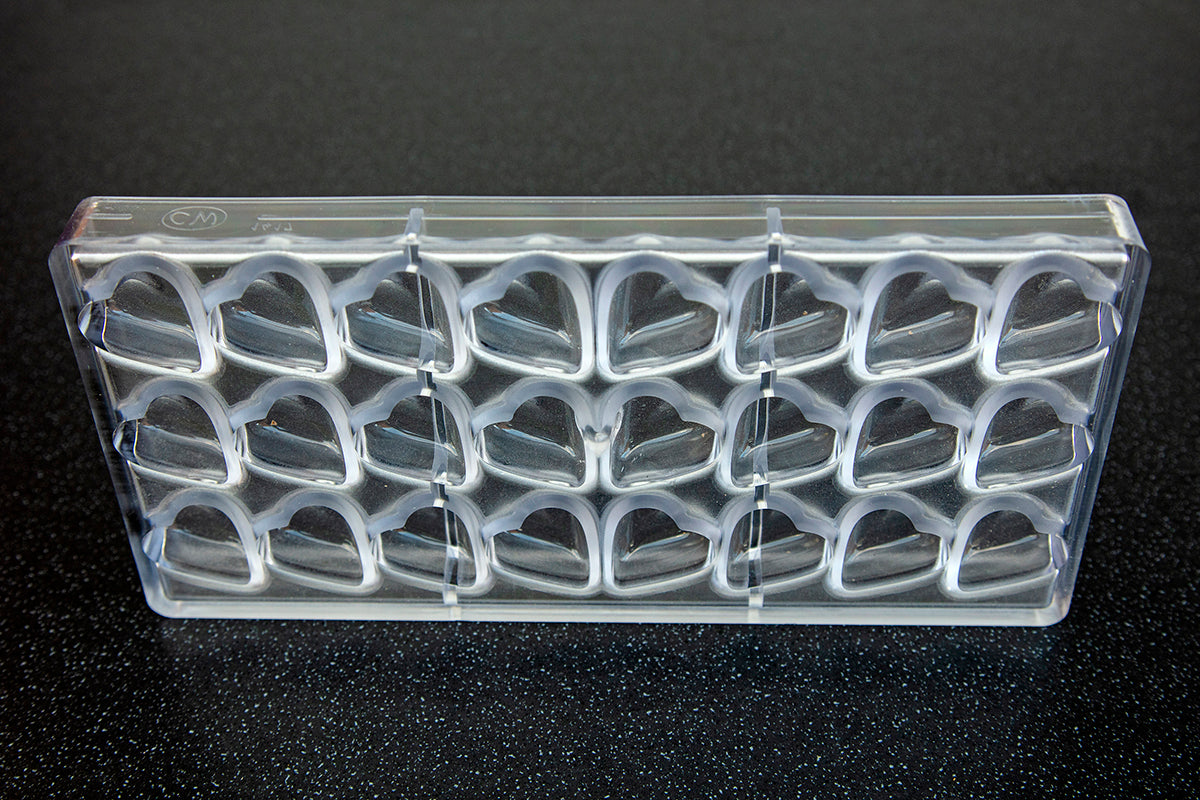 CW1417 - Chocolate World - Chocolate Heart Shaped Polycarbonate Mould