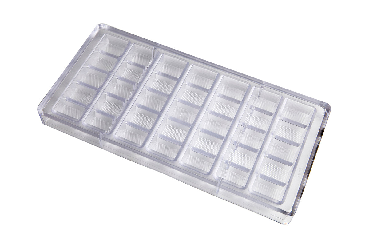 CW1442 - Chocolate World - Chocolate Bar Striped Polycarbonate Mould