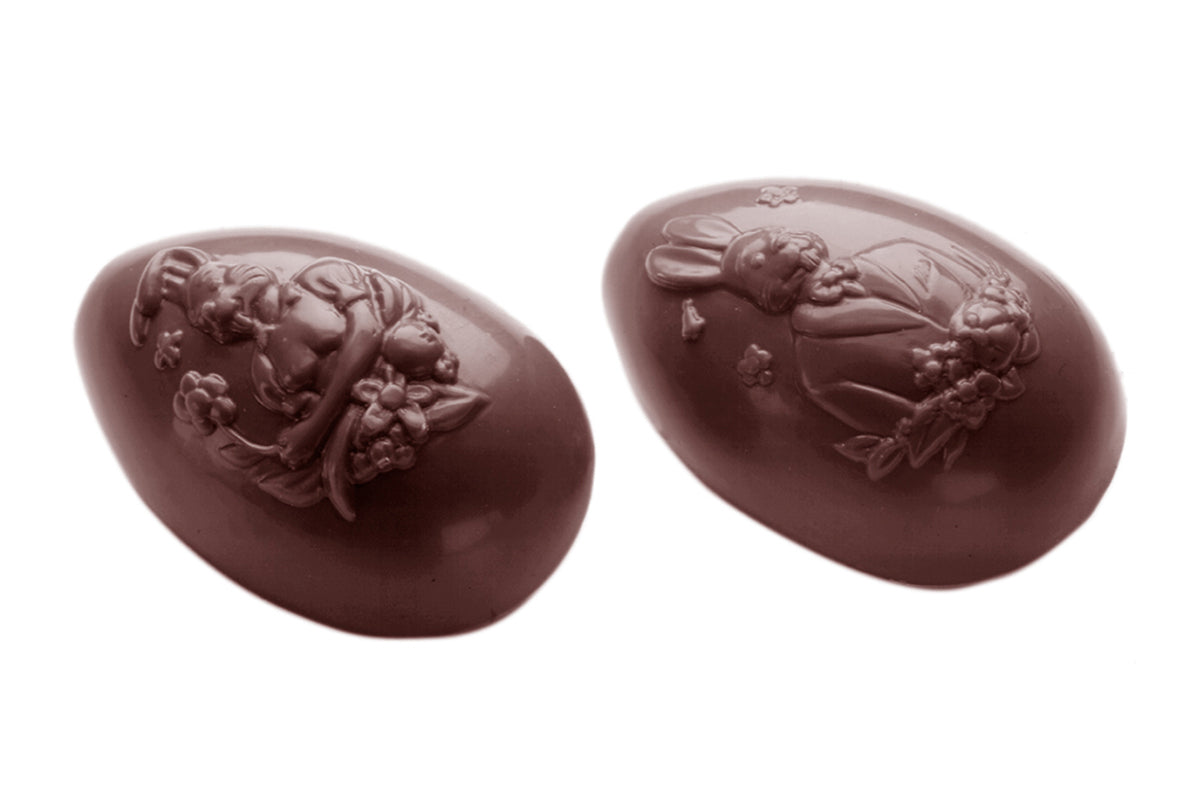 CW1472 - Chocolate World - Egg Family 73 mm 2 Figures Polycarbonate Mould