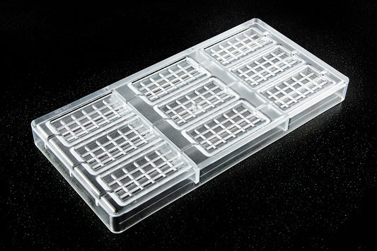 CW1588 - Chocolate World - 12 g Chocolate Bar Polycarbonate Mould