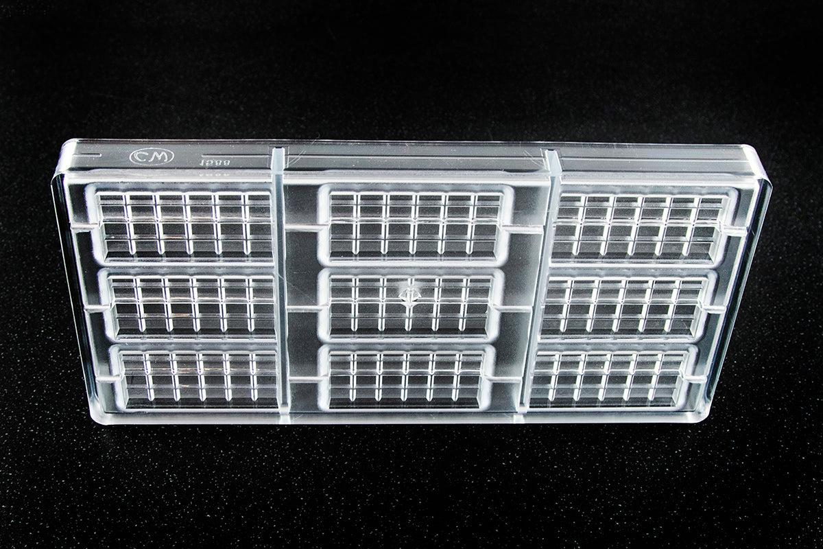 CW1588 - Chocolate World - 12 g Chocolate Bar Polycarbonate Mould