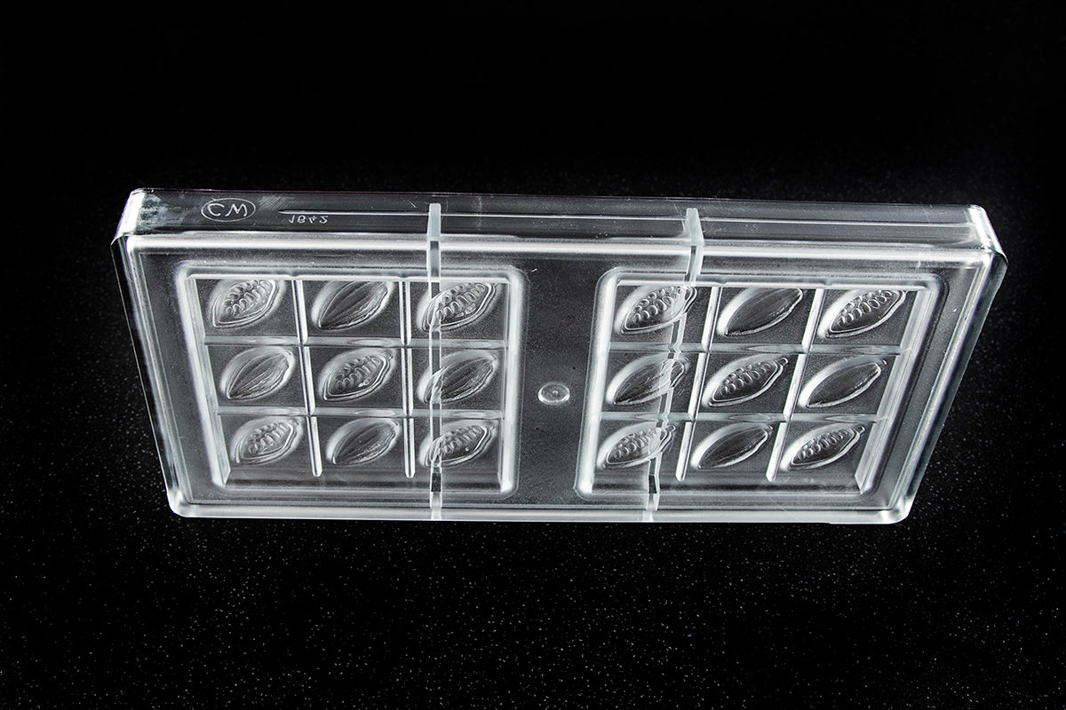 CW1642 - Chocolate World - Cocoa Bean Tablet Polycarbonate Mould