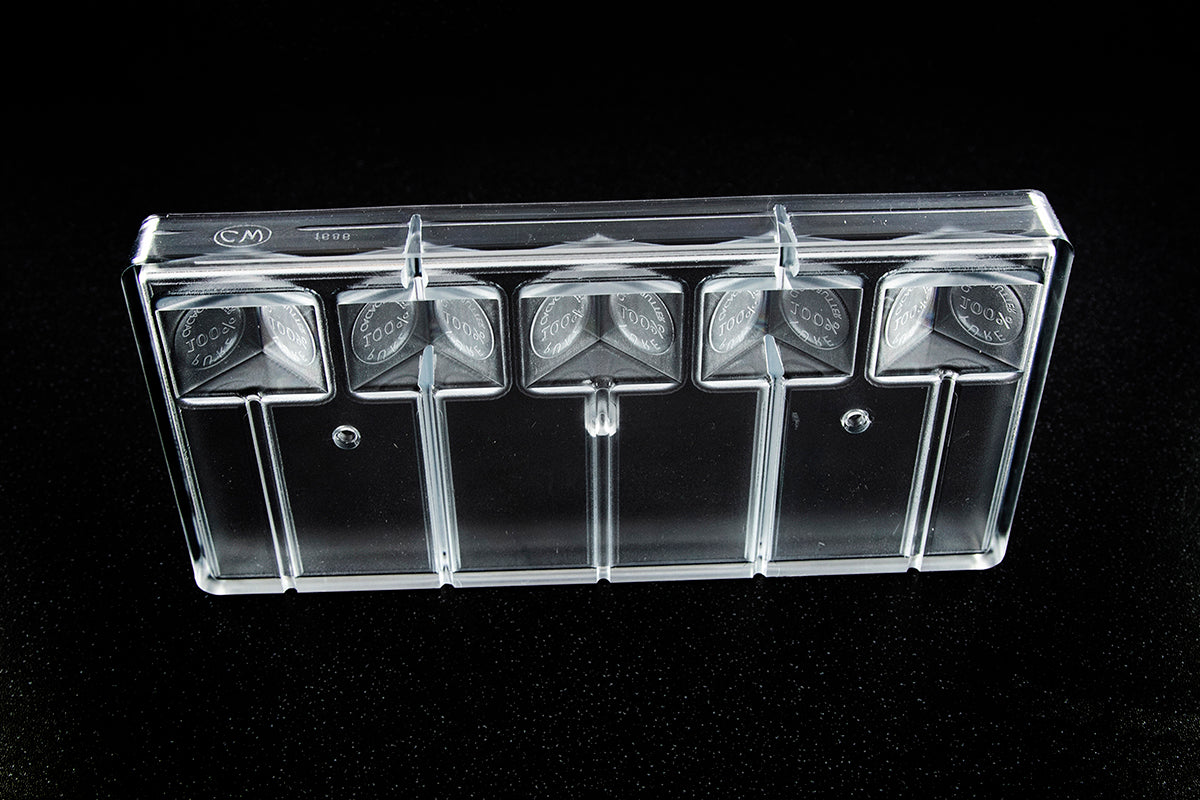 CW1686 - Chocolate World - Chocolate Cube Lollipop Polycarbonate Mould