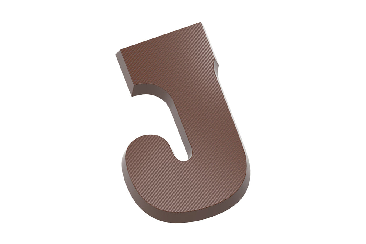 CW1709 - Chocolate World - Chocolate Letter J 200 g Polycarbonate Mould