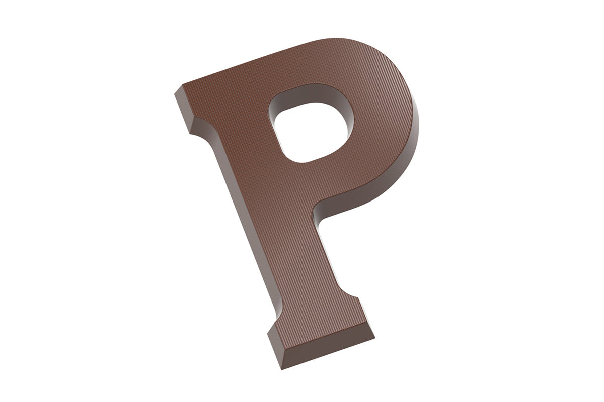 CW1715 - Chocolate World - Chocolate Letter P 200 g Polycarbonate Mould