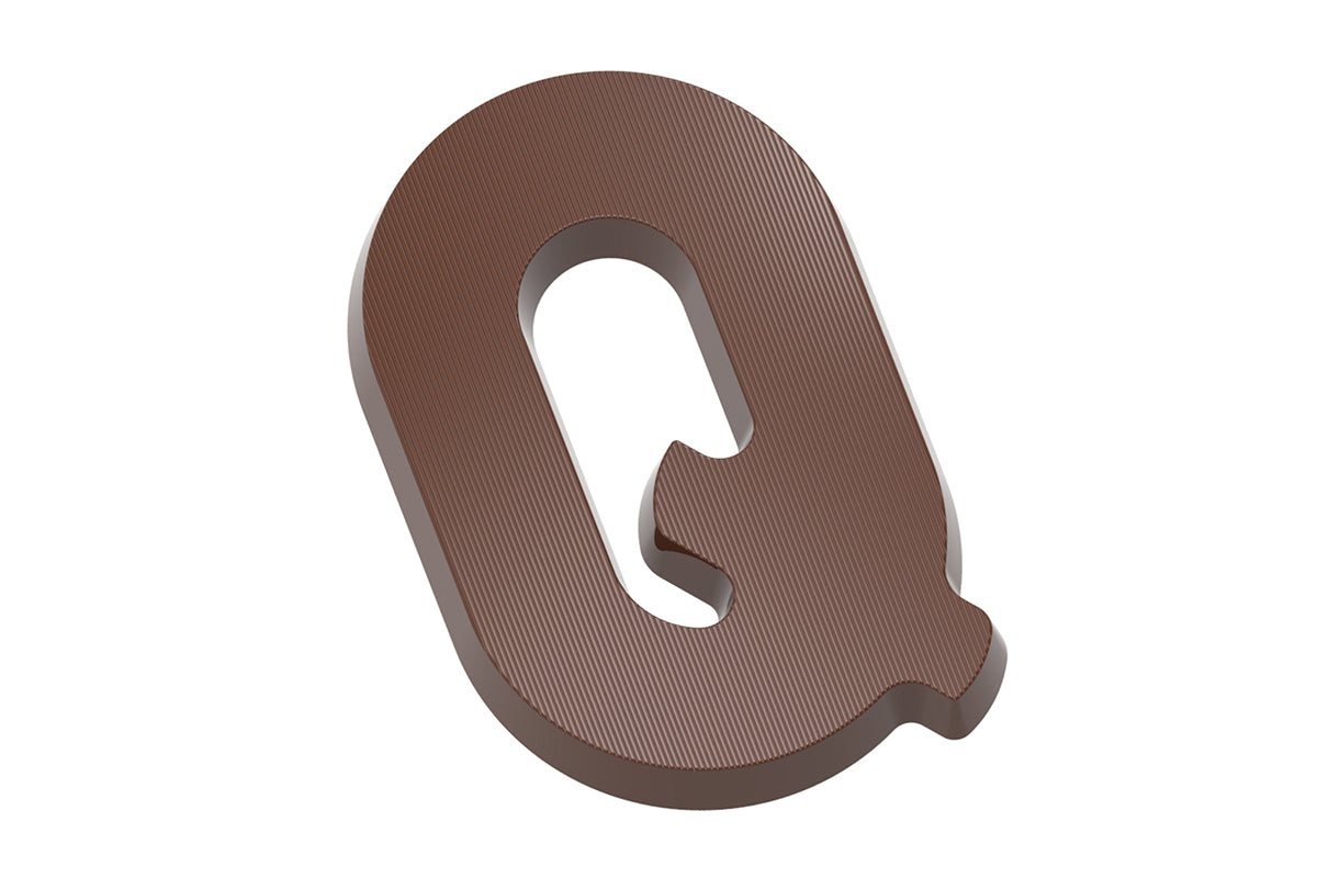 CW1716 - Chocolate World - Chocolate Letter Q 200 g Polycarbonate Mould