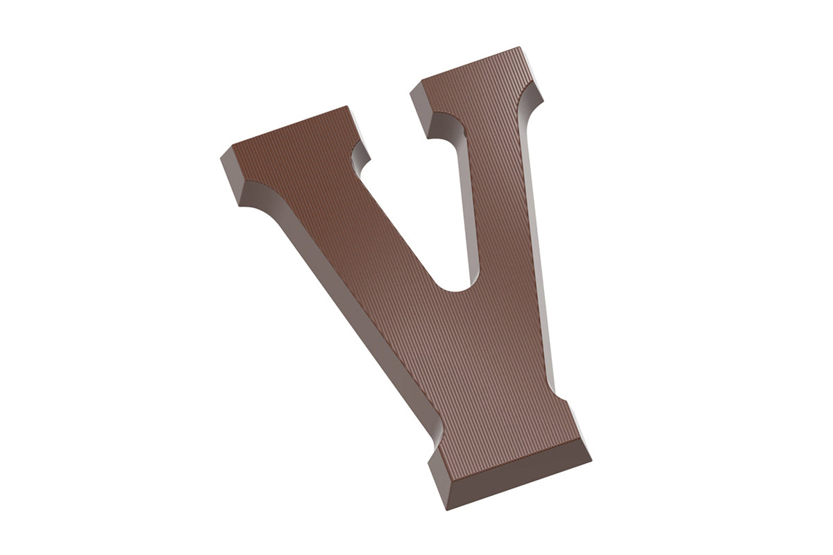 CW1721 - Chocolate World - Chocolate Letter V 200 g Polycarbonate Mould