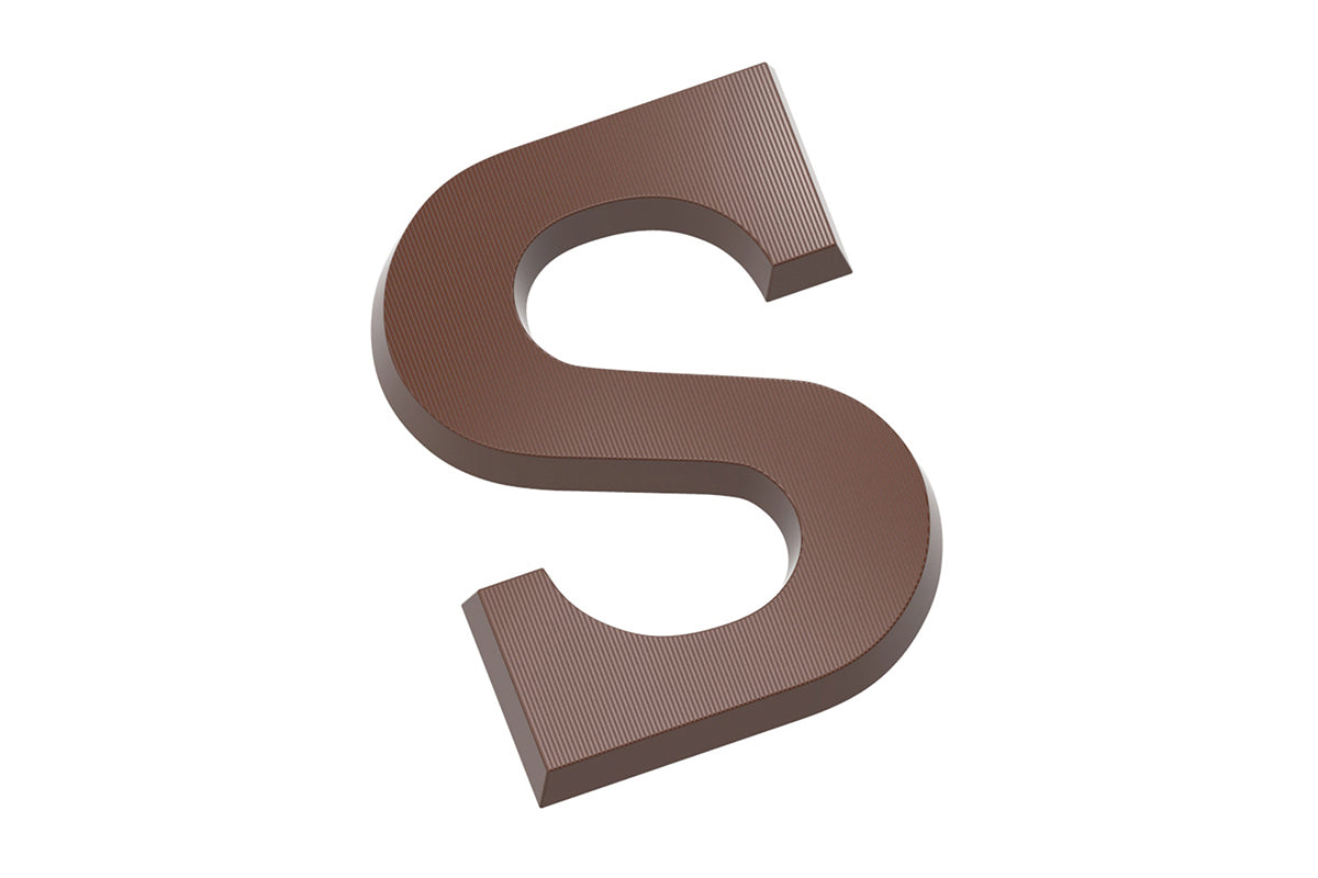 CW1818 - Chocolate World - Chocolate Letter S 135 g Polycarbonate Mould