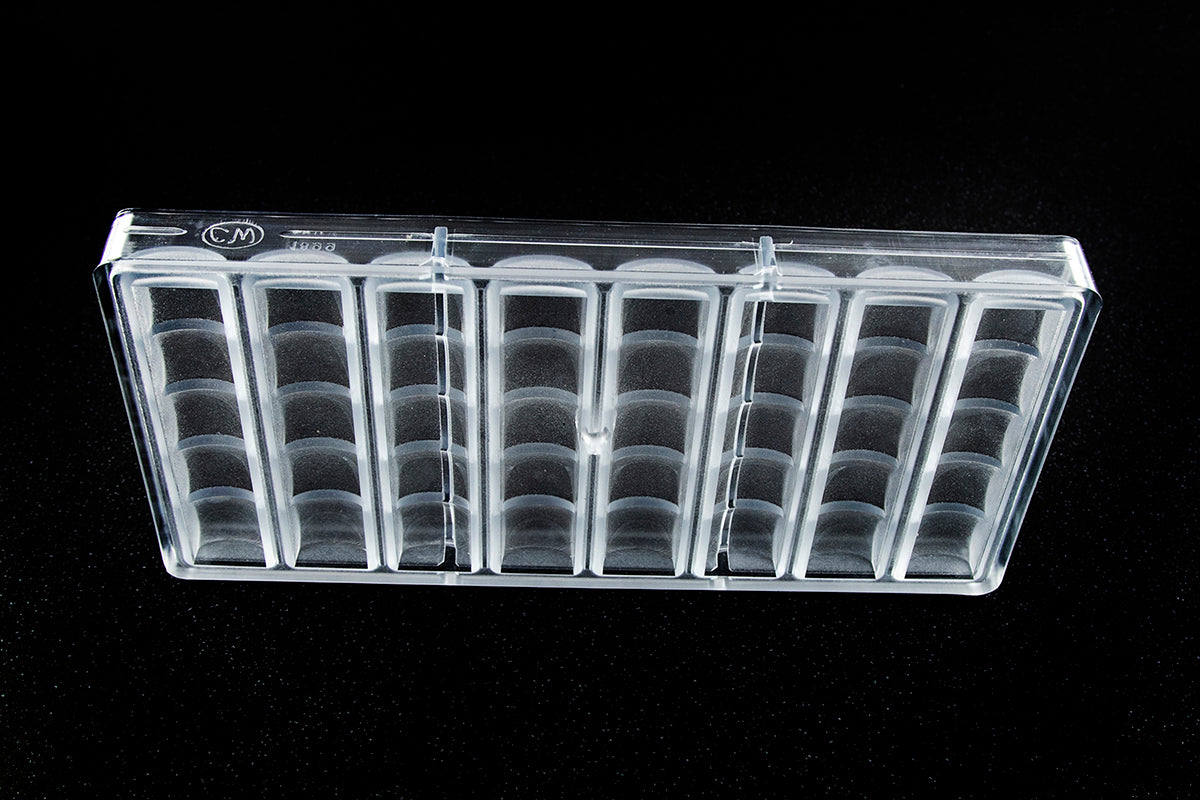 CW1899 - Chocolate World - Square Sphere Bar Polycarbonate Mould