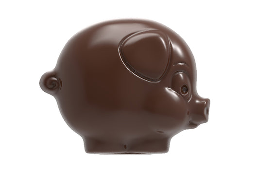 CW1938 - Chocolate World - Chocolate Pig Shaped Polycarbonate Mould