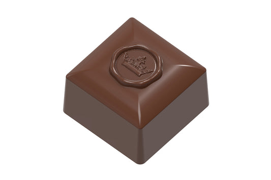 CW1957 - Chocolate World - Square With Royalty Stamp Polycarbonate Mould
