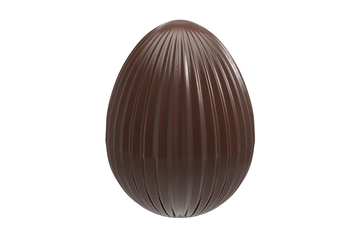 CW1968 - Chocolate World - Upper Part Egg Pleated Polycarbonate Mould