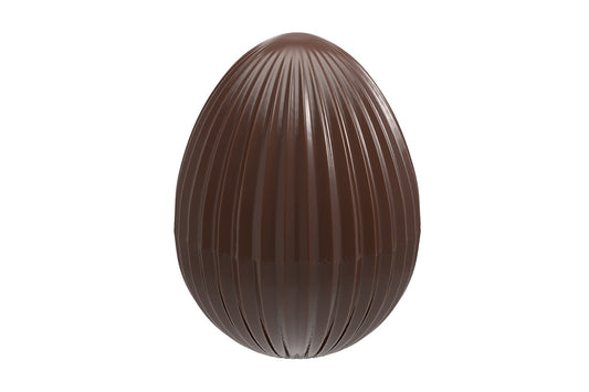 CW1968 - Chocolate World - Upper Part Egg Pleated Polycarbonate Mould