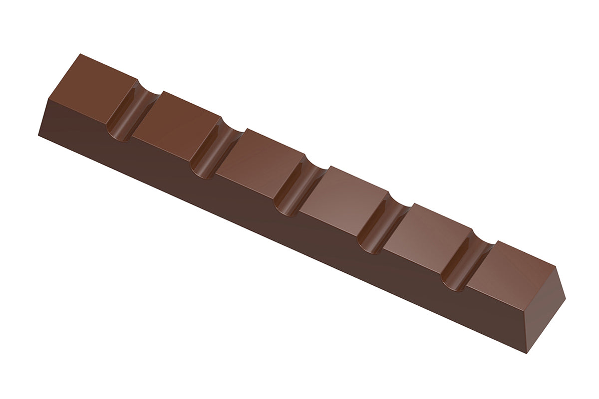 CW1992 - Chocolate World - Bar 6 Square Portions Polycarbonate Mould