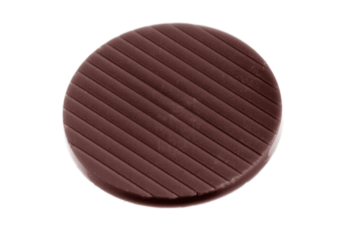 CW2023 - Chocolate World - Caraque Roundel Ø 33 mm Polycarbonate Mould