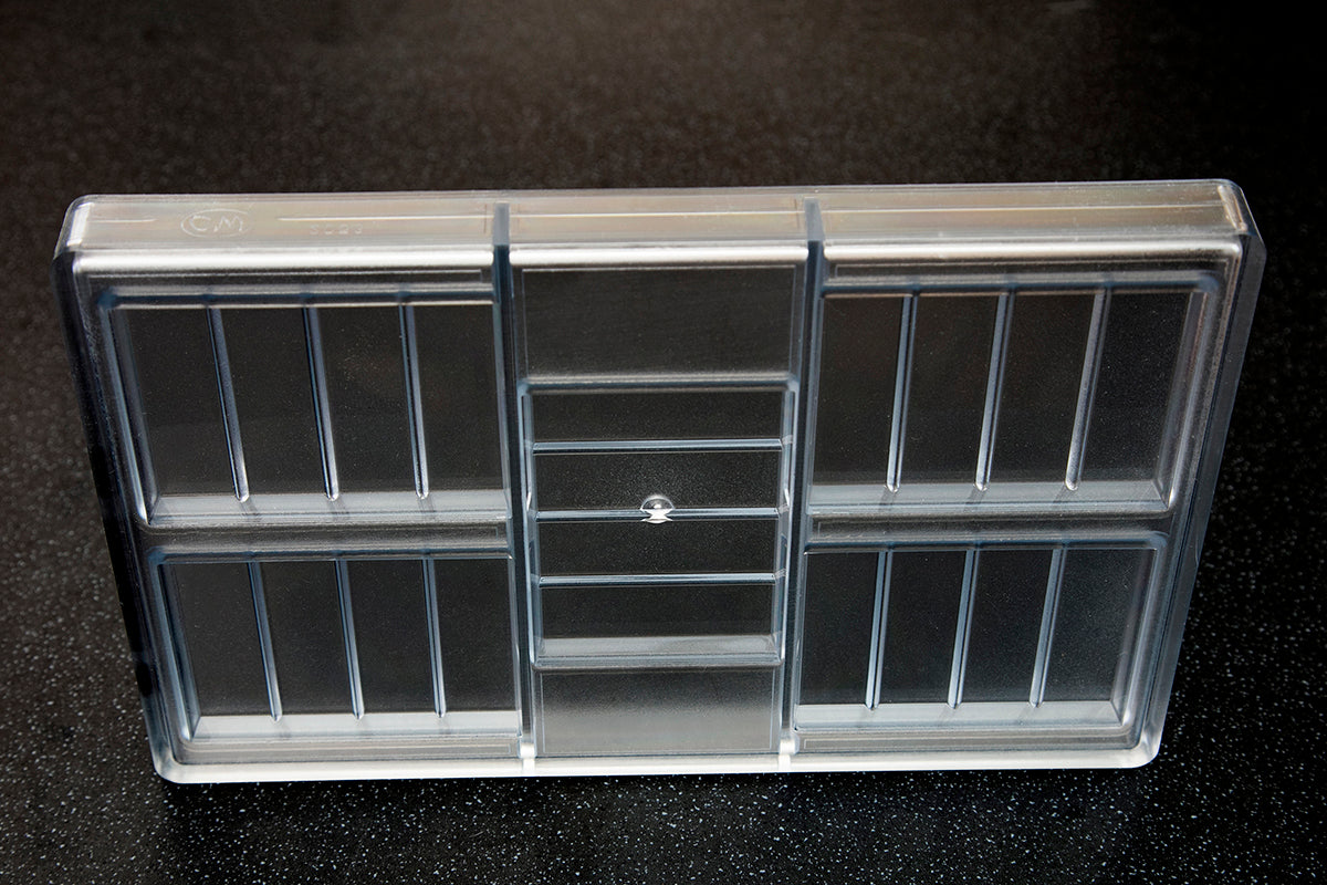 CW2053 - Chocolate World - Chocolate Bar 48 g Tablet Polycarbonate Mould