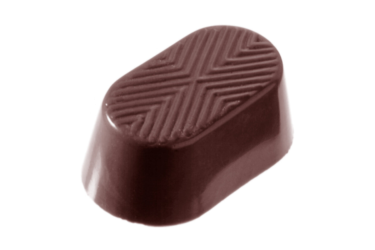 CW2077 - Chocolate World - Chocolate Oval Drawing Polycarbonate Mould