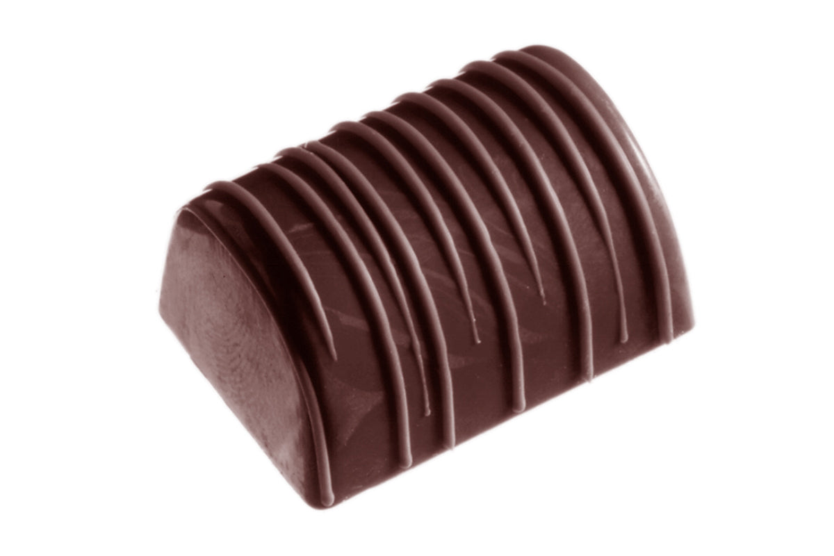 CW2247 - Chocolate World - Buche With Stripes Polycarbonate Mould