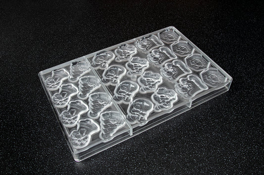 CW2260 - Chocolate World - Caraque 6 Figure Christmas Polycarbonate Mould