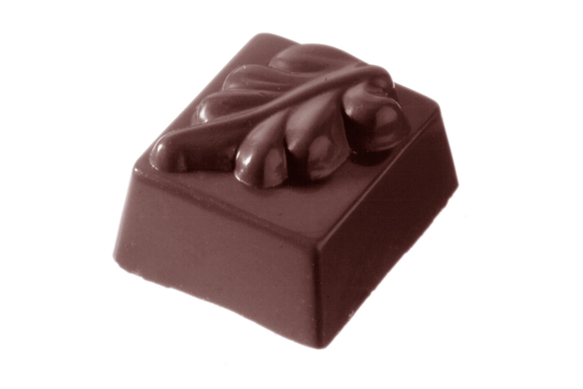 CW2298 - Chocolate World - Rectangular Leaf Polycarbonate Mould