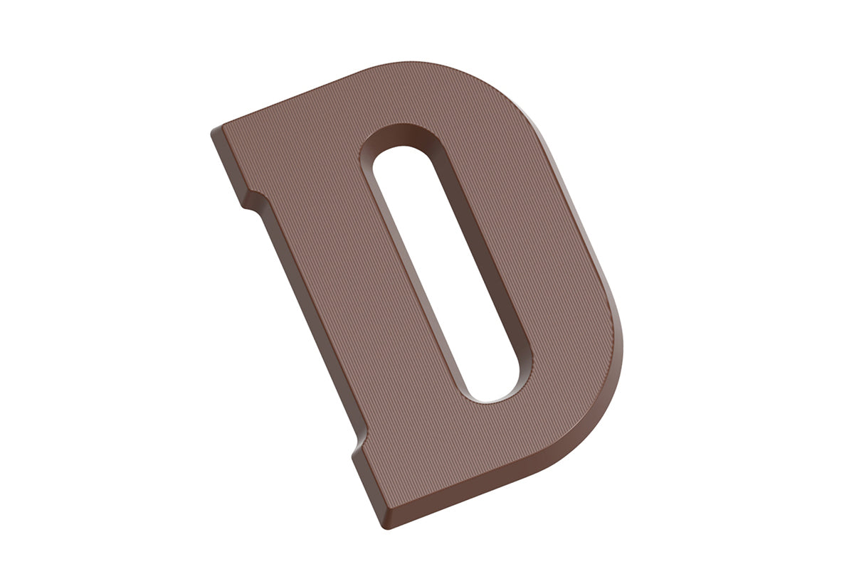 CW2403 - Chocolate World - Chocolate Letter D 135 g Polycarbonate Mould