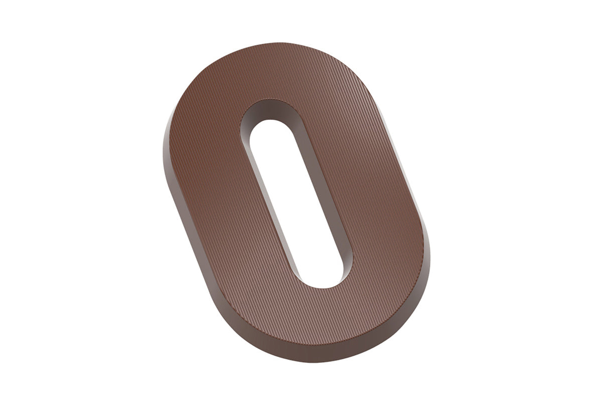 CW2414 - Chocolate World - Chocolate Letter O 135 g Polycarbonate Mould