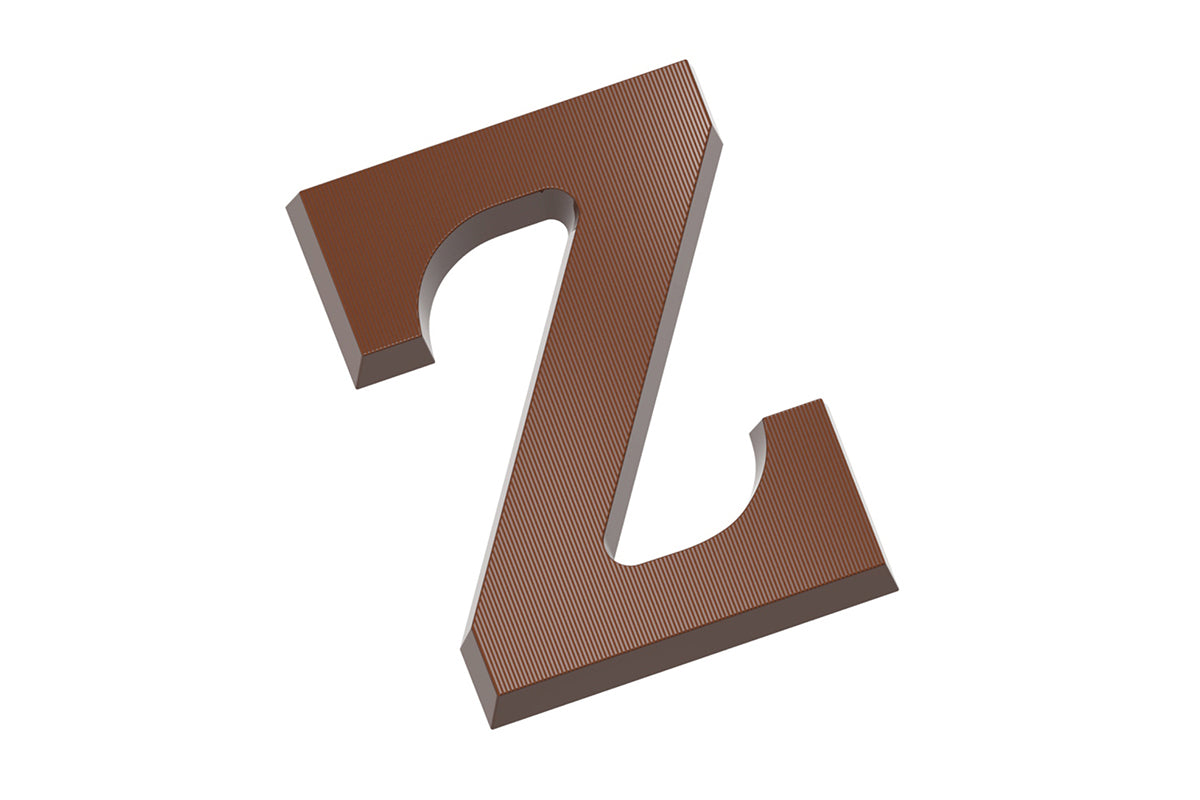 CW2425 - Chocolate World - Chocolate Letter Z 135 g Polycarbonate Mould