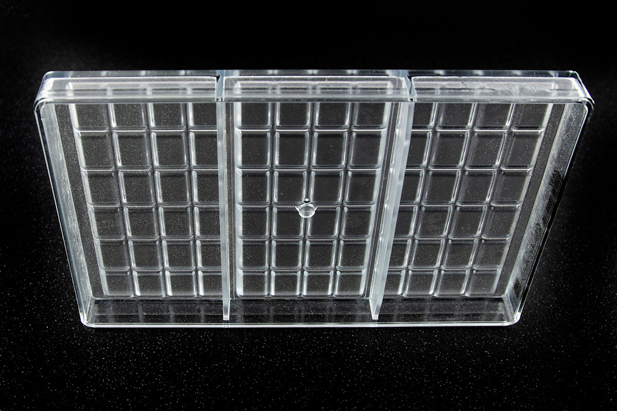 CW2437 - Chocolate World - Tablet 60 g 4x6 Rectangle Polycarbonate Mould