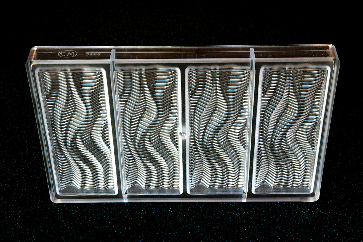 CW2459 - Chocolate World - Wind Waves Tablet Polycarbonate Mould